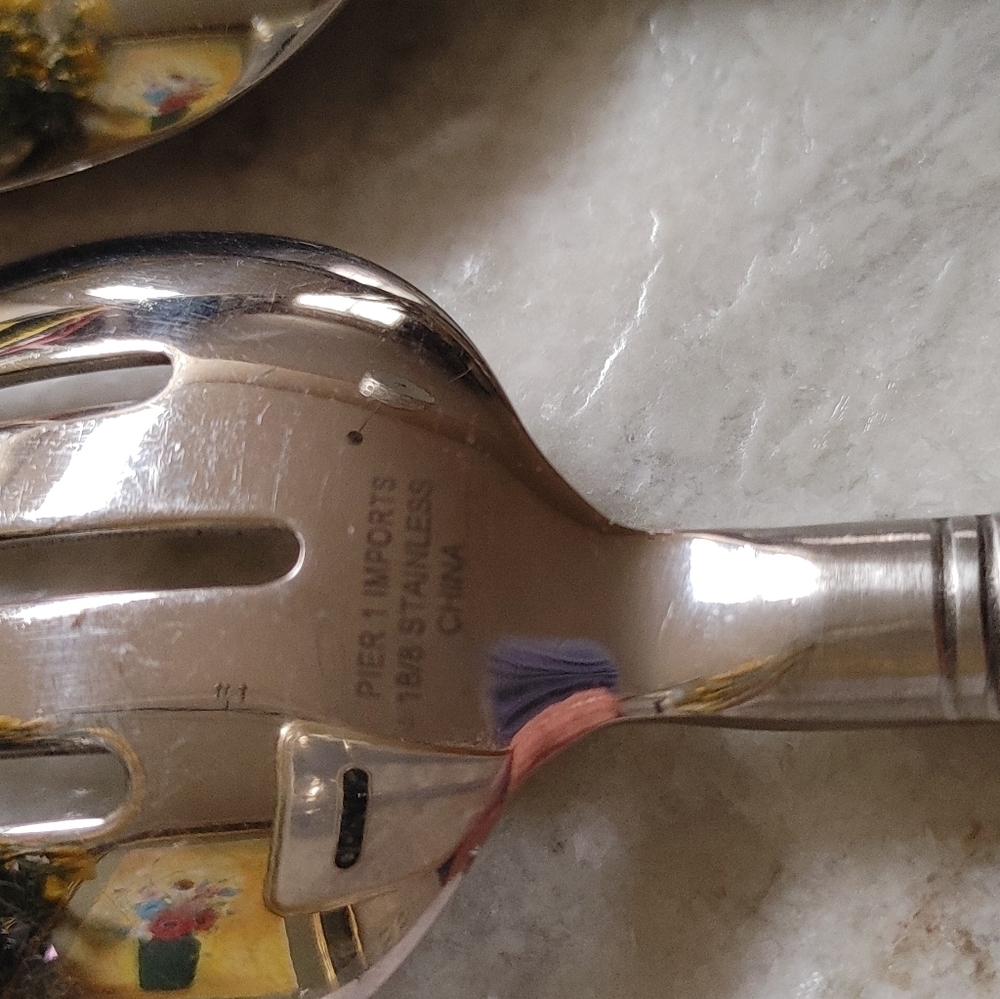 Pier 1 Stainless Steel Bamboo Design Serving Flatware - Picture 5 of 14